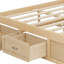 Lit plateforme avec 6 tiroirs de rangement-125025304