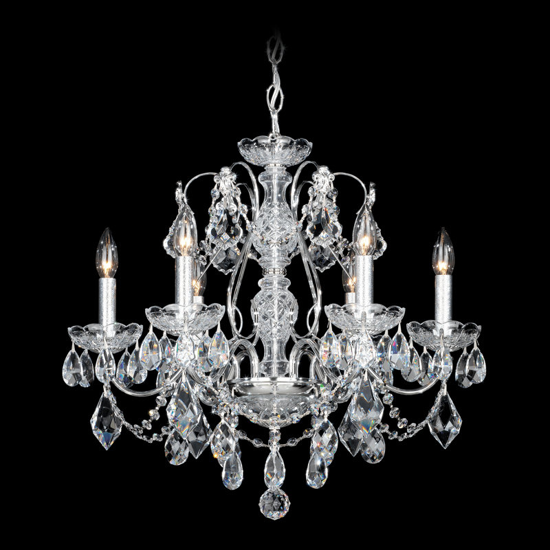 Century 6 - Light Chandelier, Polished Silver