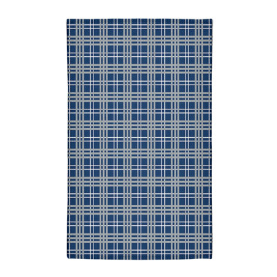 Tapis à carreaux bleu