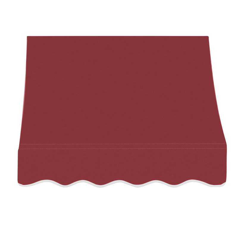 Awntech Nantucket Acrylic Fabric Fixed Awning, Burgundy, 44" H x 40.5" W x 36" D