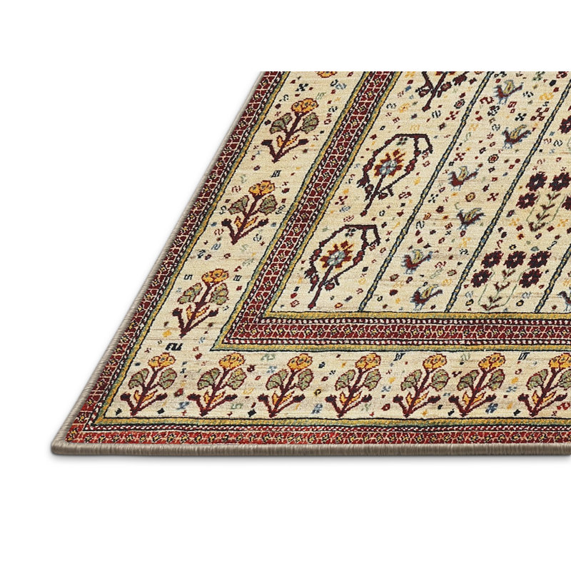 Tapis beige/brun contemporain, Rectangle 5 pi x 7 pi