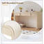 Console unique à silhouette arrondie et à surface lisse avec tiroirs spacieux et pieds réglables-129239205-129239207-129239209
