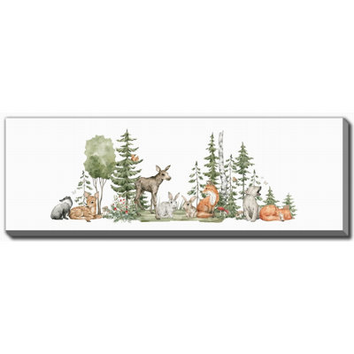 Woodland Friends Group, art mural sur toile