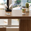 Bureau d'angle en bois massif en forme de L-1475521175