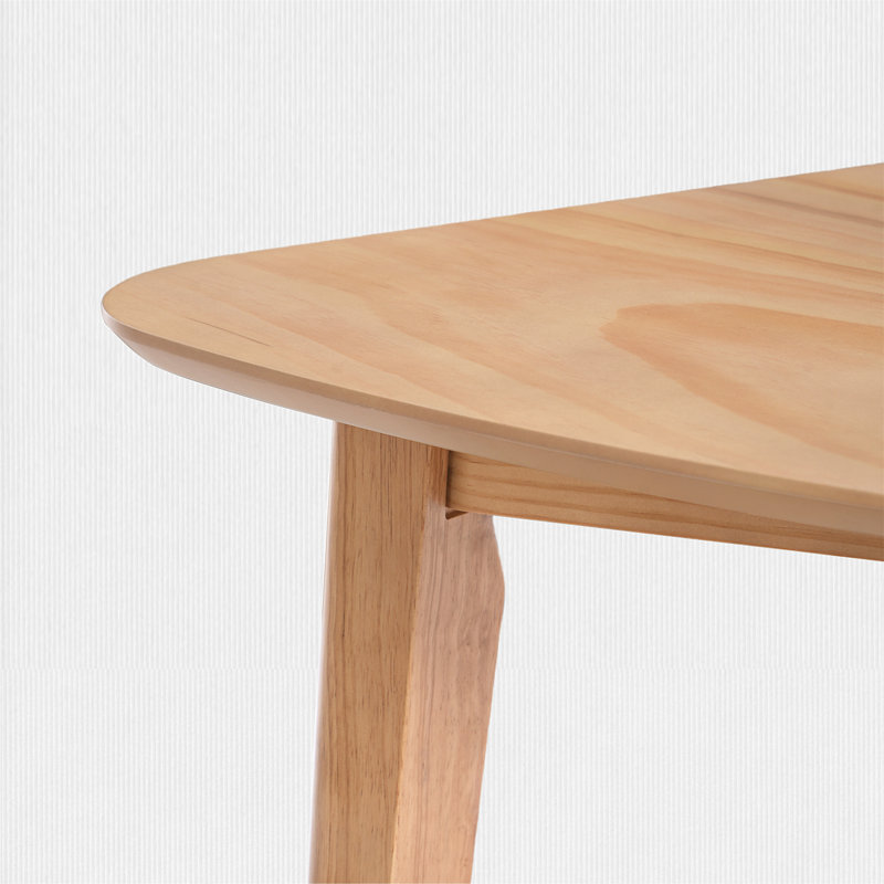 3 Piece Dining Table Set for 2, Modern Kitchen Table and Chairs, Dining Room Set, Natural