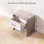 2 tables de chevet avec table d'appoint et tablette de rangement coulissante-1213706615