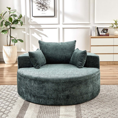 Boneless Sponge Single Sofa,fluffy Modern Sleeper Chair