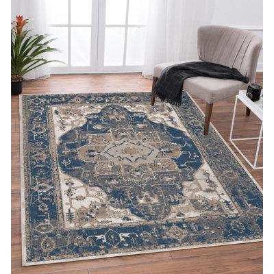 Luxe Weavers Collection 185 Ivory Oriental 9X12 Area Rug