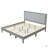 Solid Wood Platform Upholstered Headboard Bed