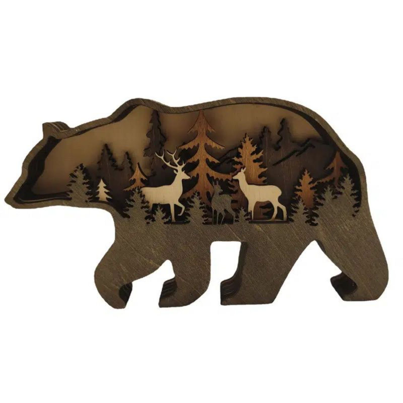 Décoration murale de Noël en bois