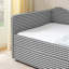 Lit de jour moderne, lit de jour rembourré équipé d'une base de lit gigogne escamotable et d'une poche de rangement latérale, canapé-lit multifonctionnel pour chambre à coucher et chambre d'amis-130899496-130899497