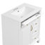 Meuble-lavabo autoportant blanc de 76 cm (30 po) avec lavabo en céramique, armoire en bois massif et MDF avec tiroir rabattable, 3 tiroirs et armoire de rangement-1182551067