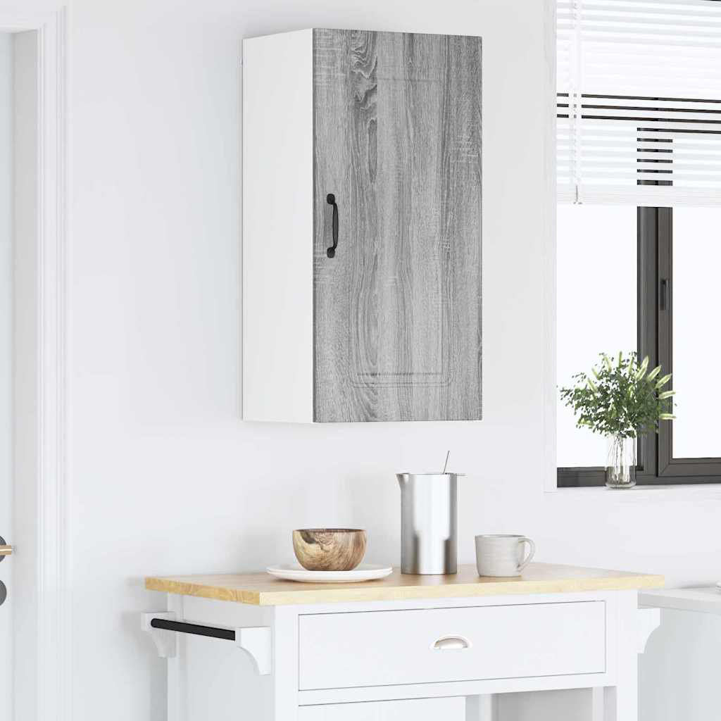 Vidaxl Kitchen Wall Cabinet With Shelf Concrete Grey 40 X 31 X 80 Cm