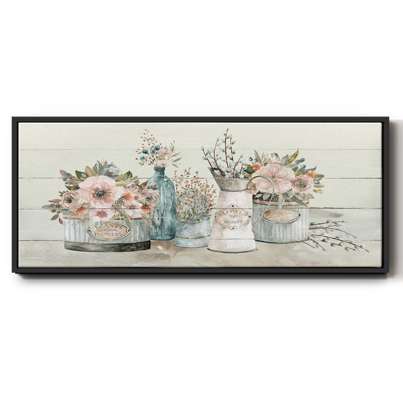 Marché aux fleurs - Toile encadrée, H 8 po x l 20 po