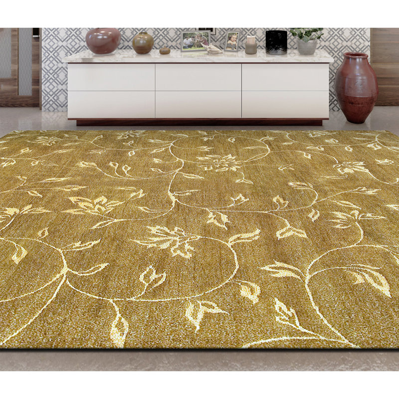 Himalayan Floral Area Rug in Brown, Rectangle 10' x 13'8"