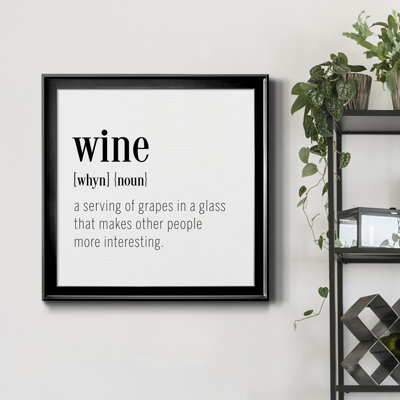 "Wine", art textuel sur toile