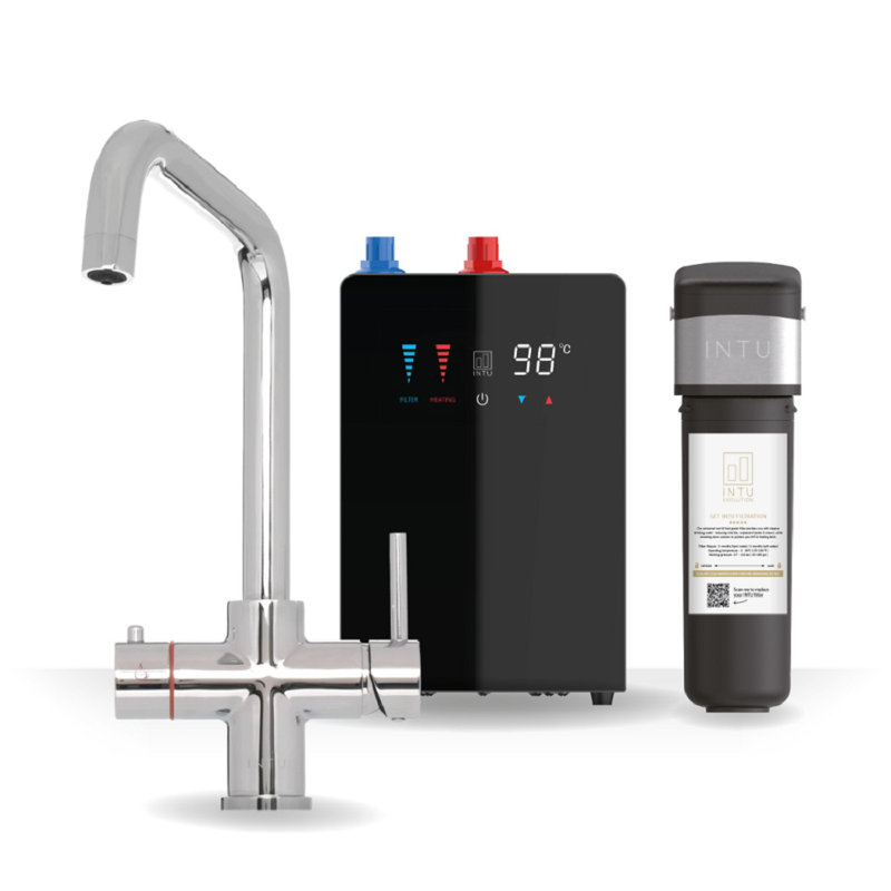 4-1 Instant Boiling Filtered Water Tap - Square Neck, Chrome