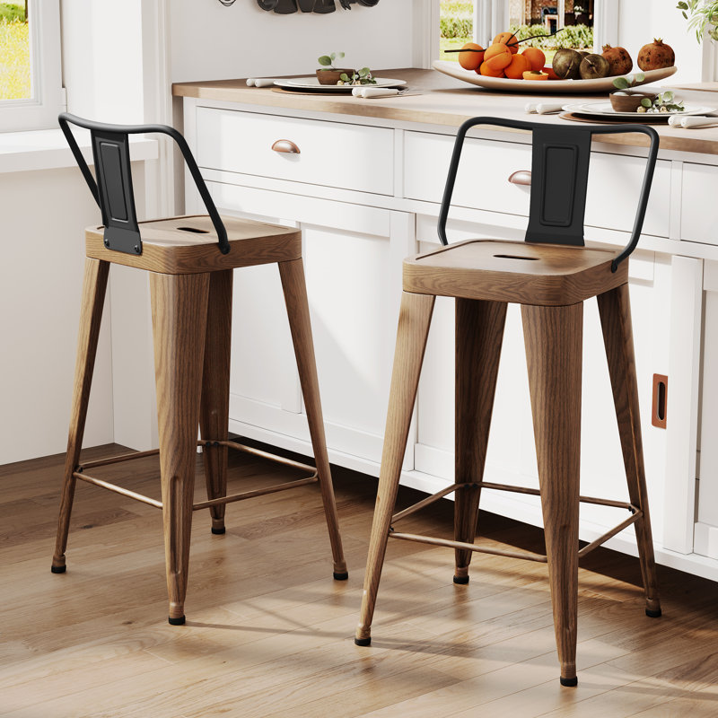 Metal Counter And Bar Stools, Bar Stool (30" Seat Height)