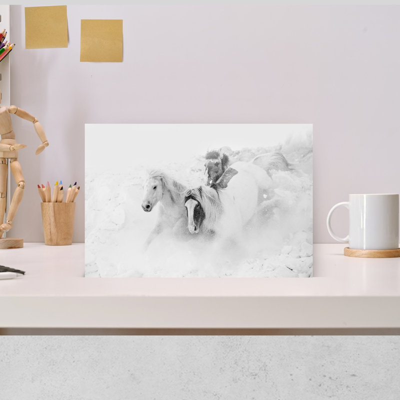 Reproduction d'art mural cheval sauvage, 12" H x 18" W