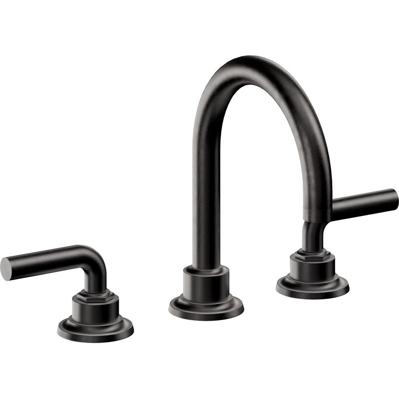Descanso 8" Widespread Lavatory Faucet with Smooth Handle and ZeroDrain, Matte Black