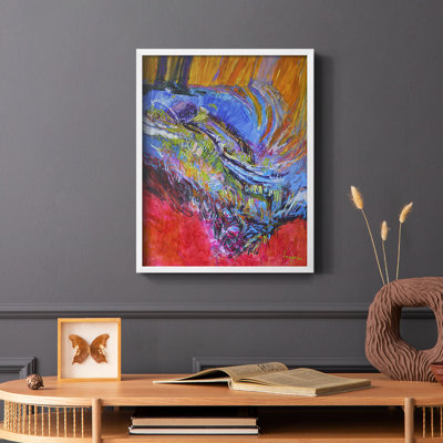 «Vibrant Flow II», reproduction encadrée - bois massif