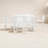 Betty 7-Piece Patio Bar Dining Set with Poly Resin Seating and Rust Free Aluminum Frame in White-1877034391-1829052382