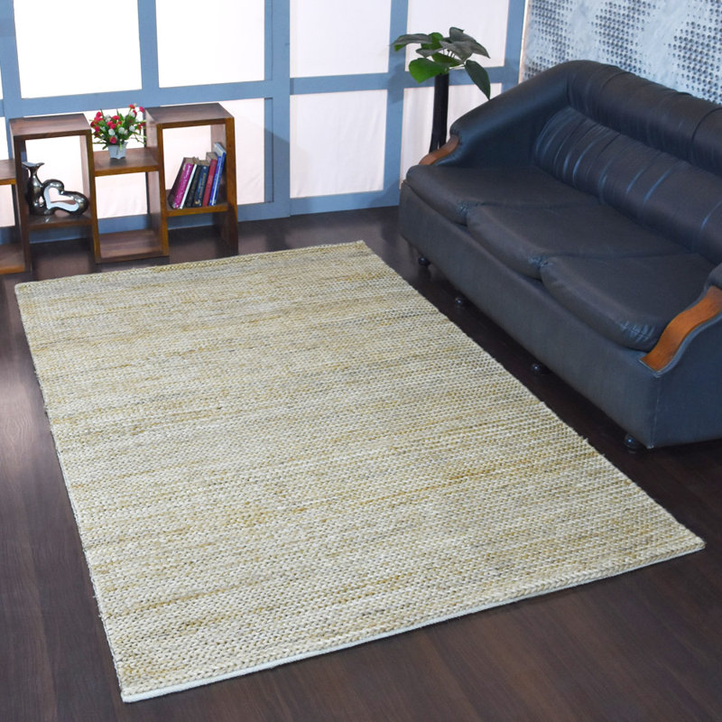 Heller Hand Knotted Sumak Jute Eco-Friendly Solid Area Rugs - Rectangle, Camel Color, Plain Solid Design, High Pile, Natural Fiber, Outdoor Indoor Handmade Area Rugs for Living Room, Bed Room
