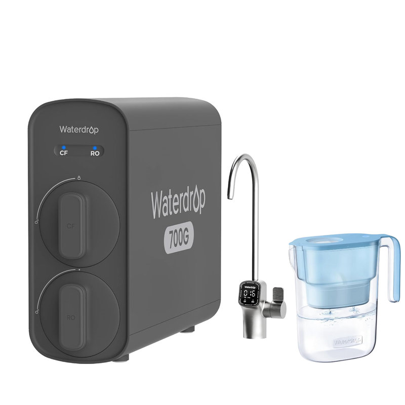 Waterdrop - G5P700 Tankless Reverse Osmosis System Extra Water Filter Pitcher, Blue