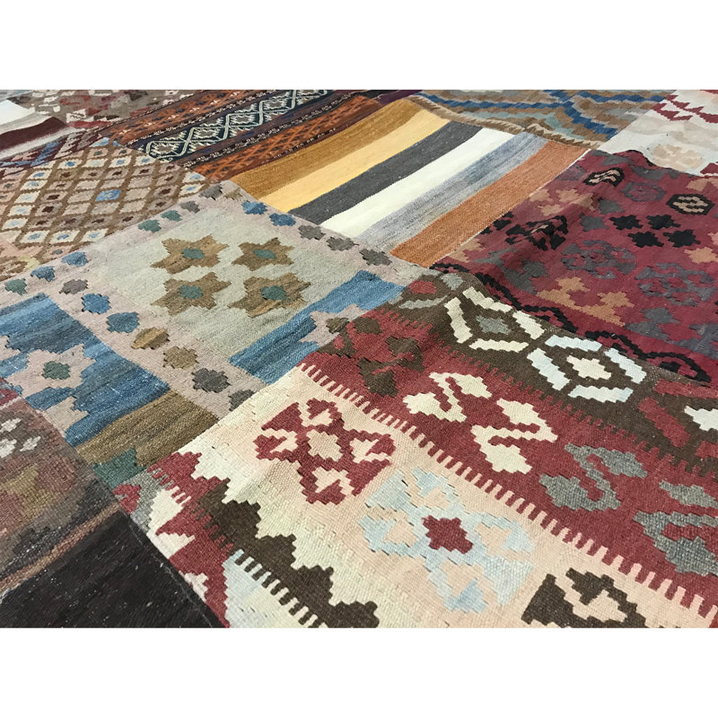 Wool Patchwork Area Rug
