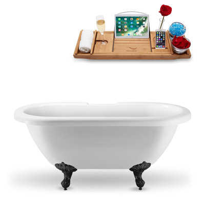 66.9'' x 29.1'' Freestanding Soaking Acrylic Bathtub