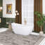 67 po X 28 po Baignoire de trempage autoportante en acrylique blanc brillant