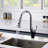SUMERAIN Pull Down Kitchen Faucet Lead-free Stainless Steel Single Handle Kitchen Sink Faucet-114147331