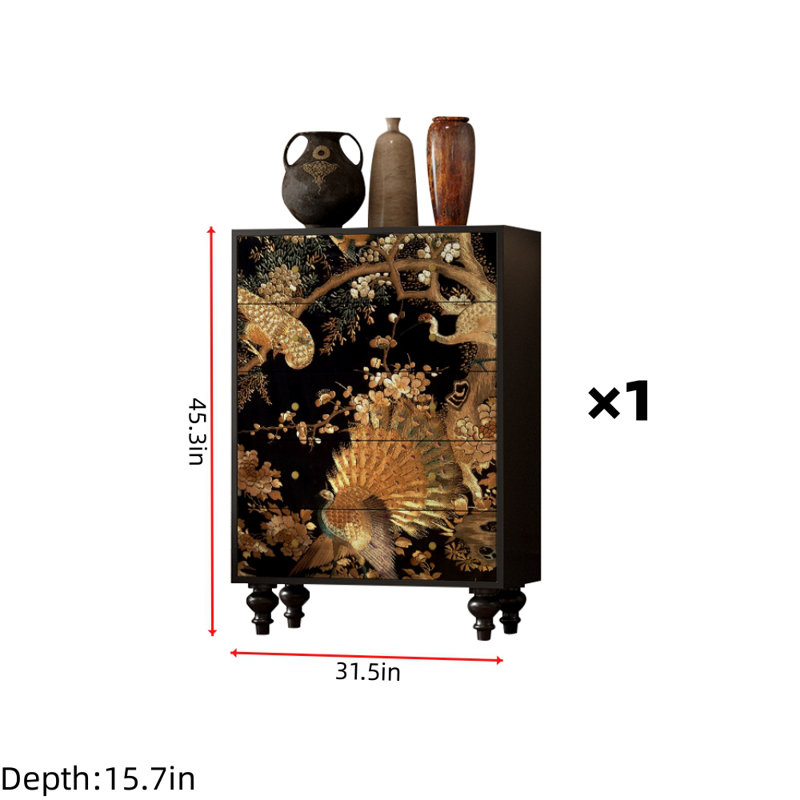 Commode d'appoint en bois massif italien