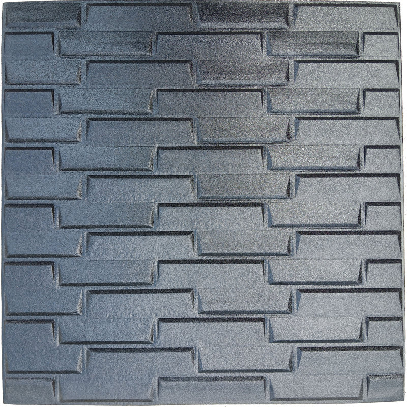 28" x 28" Peel and Stick 3D Wall Panel in Black (5-pack)