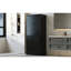 Armoire de rangement pour salle de bain avec deux paniers à linge, armoire de rangement avec portes et tiroir pour la maison, noir