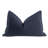 Indigo Stripe Self-Flange Knife Edge Accent Pillow