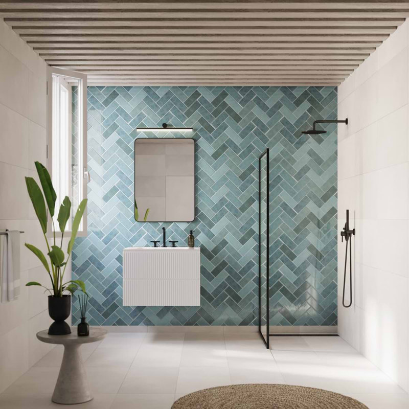 Portmore 3x8 Glazed Ceramic Tile, Turquoise