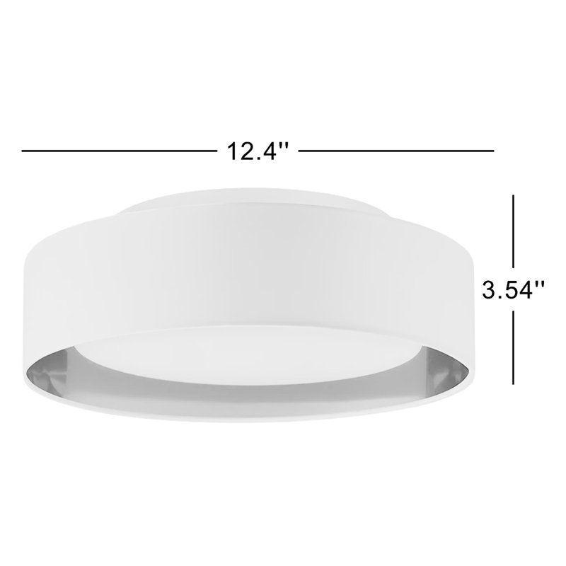 Redbad Flush Mount, Black/White