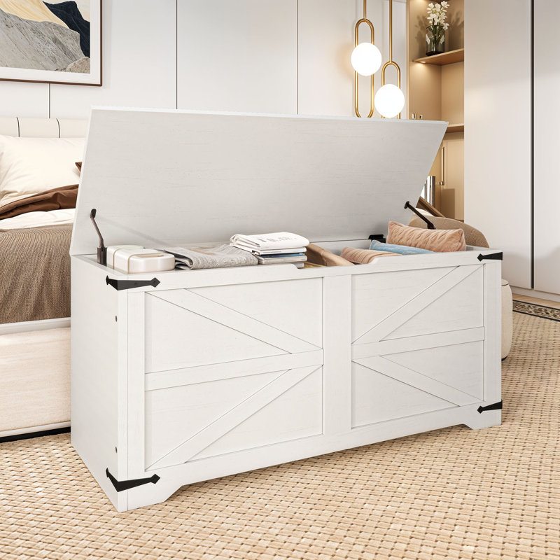Multi-Use Wooden Storage Organizer Bench for Living Room and Entryway, White