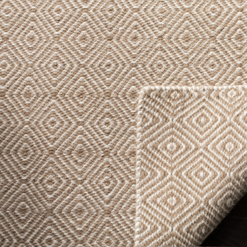 Tapis en laine / coton à tissage plat Bursaite, Rectangle 6 pi x 9 pi