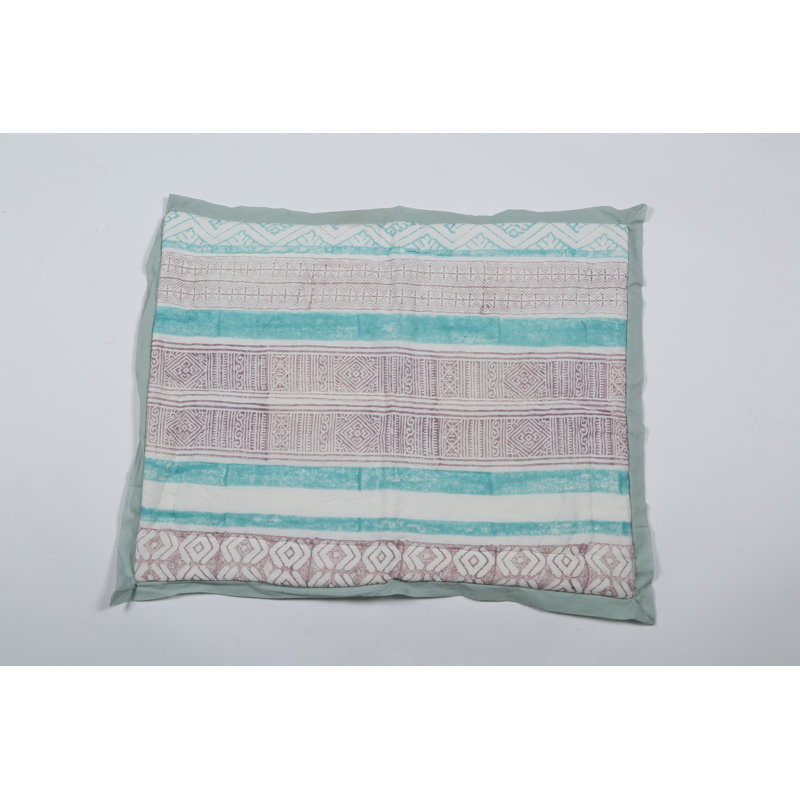 Cotton Geometric Shapes Quilt, King Quilt + 2 Shams