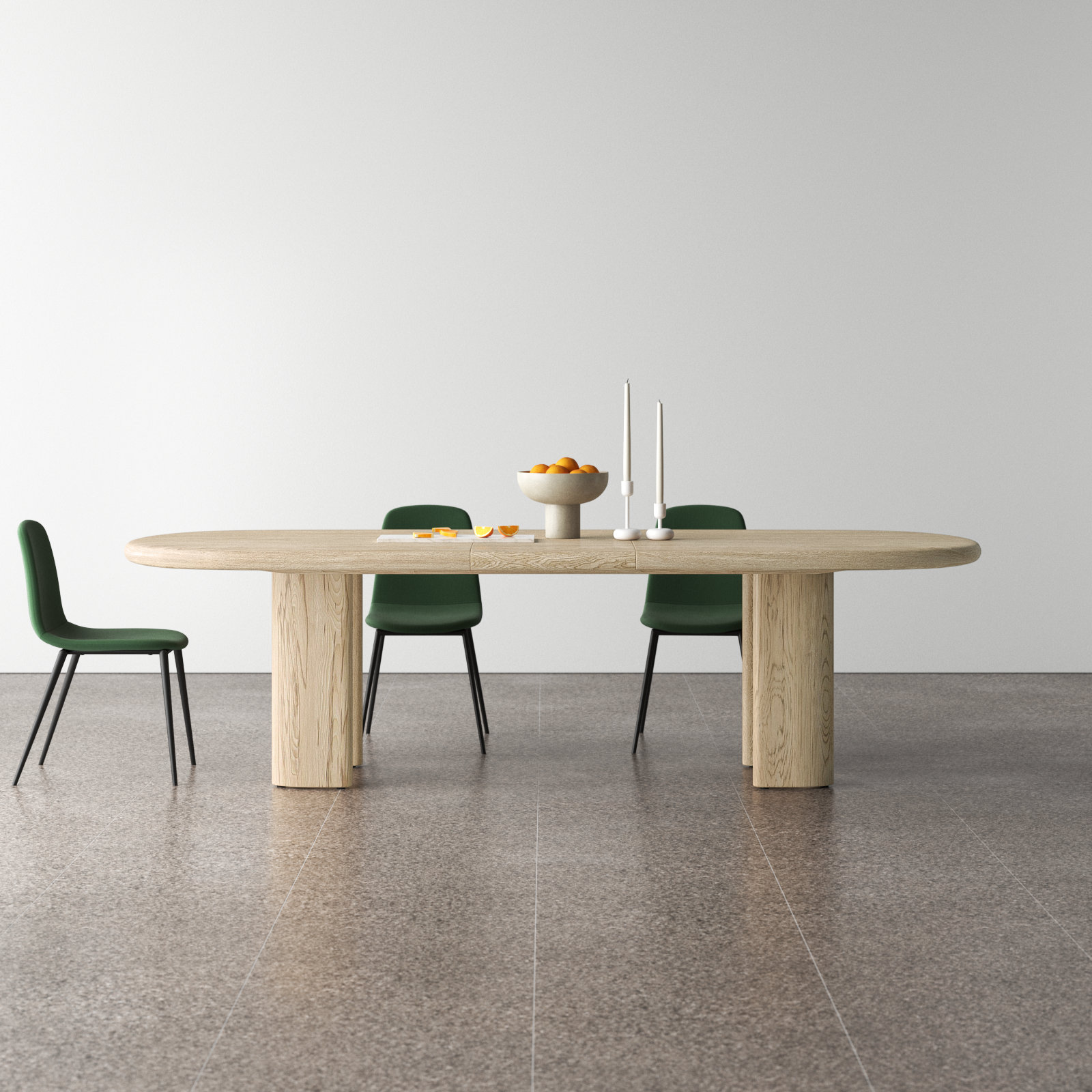 Rima 87'' Extendable Oval Dining Table, Yucca Oak/Yucca Oak Solid