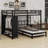Metal Bunk Bed With Wardrobe, Trundle, Foldable Desk, Ladders-2006420634