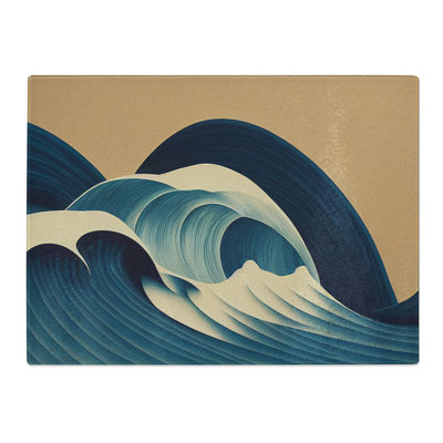 Surreal Ocean Wave Vol.4 Abstract  Glass Chopping Board