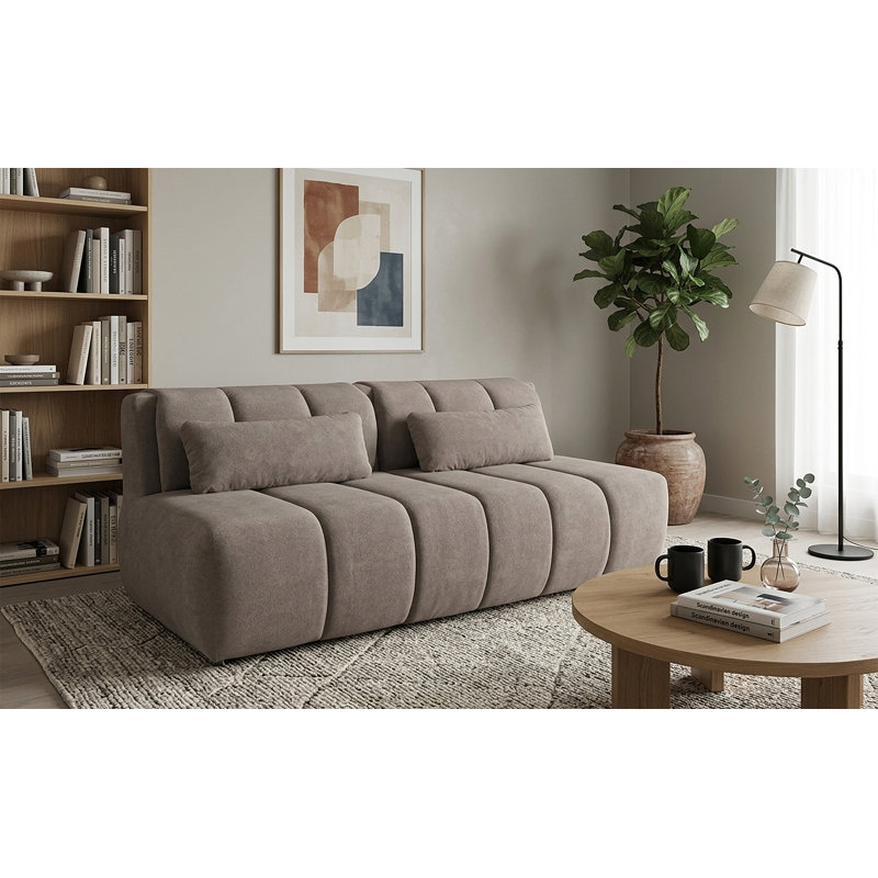 Deri sofa, 3-seater., Beige