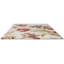 Tapis floral beige en laine touffeté à la main-86654131