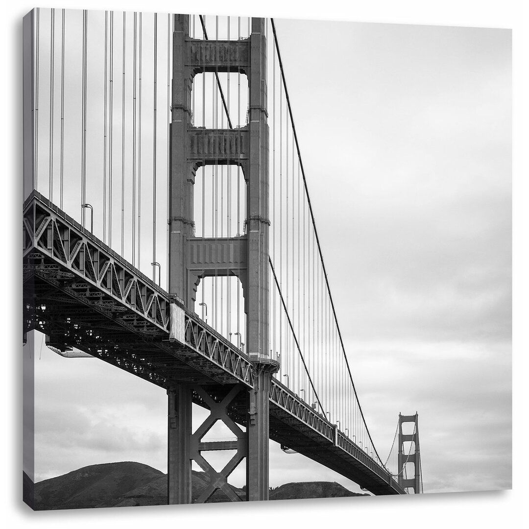 Leinwandbild Blick auf Brücke in San Francisco