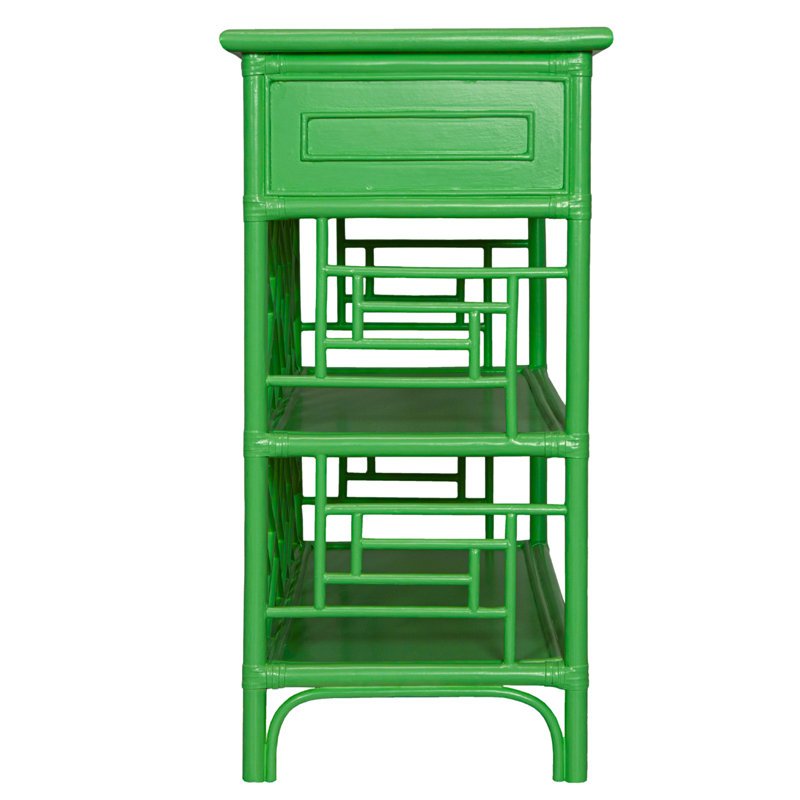 Chippendale End Table, Bright Green