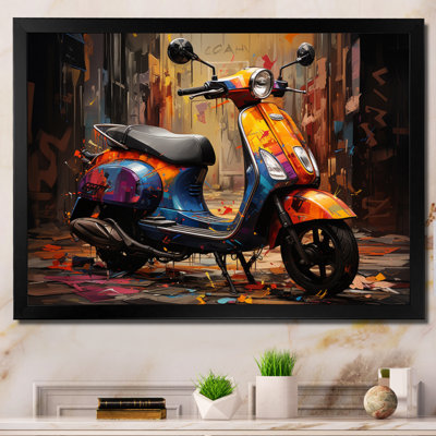 " Orange Blue Scooter Street Styler "