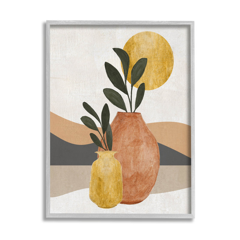 «Desert Sun», art géométrique de Giclée par Janet Tava, H 20 po x l 16 po x P 1,5 po, Estampe numérique Farmhouse